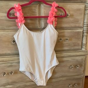 White/Pink One Piece Swimsuit